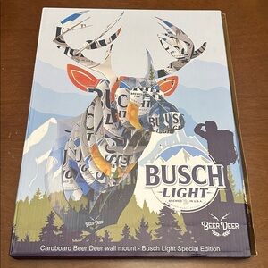 Beer Deer Busch Light Deer Head | 3D Cardboard Mount Wall Art | Man Cave…